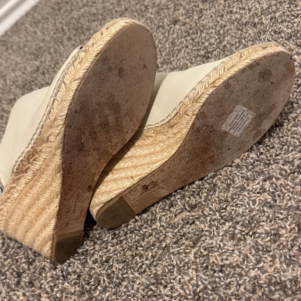 Celine Cream Espadrille Wedges - Picture 7 of 8